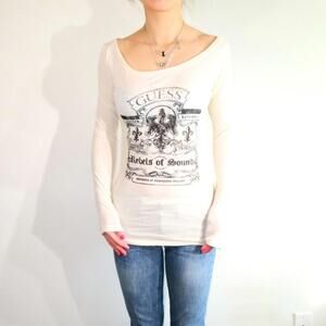 Guess Women's Cream and Multi Vests-tanks-cami